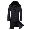 Mélanges de laine pour hommes 2023 Arrivée Veste d'hiver Hommes Mode Manteau de laine Trench-coat décontracté Hommes Robe Veste Doublure amovible 231130