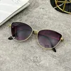 Sunglasses Vintage Designer Glasses Big Frame Sun Female Fashion Cat Eye Gradient Shades