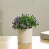 Decoratieve bloemen Kunststof cilindrische pot Massaal met bloembal Bonsai Zijde Groene plant Kunstmatig
