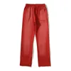 Kobiety S Y2K Vintage Błotk barwione umyte workowate czerwone płomienie dla mężczyzn i kobiet proste pantelony hombre swobodne spodnie dresowe 111201