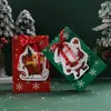 Décorations de Noël 10pcs joyeux sac de bonbons noeud papillon couleurs papier emballage cadeau boîte cadeaux de fête fournitures de décoration