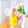 Keychains Lanyards Mini Slipper Keychain Cute Fun Hole Shoes Key Chain Ring Purse Bag Backpack Charm Earbud Case Cover Accessories Women Girls Gift R231201