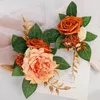 Flores decorativas estilo ocidental criativo bolo artificial flor caramelo cor cozimento festa de férias corte de sobremesa