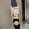 Armbanduhren Mode Rechteckiges Zifferblatt Freizeit Diamant Frauen Uhr Amerikanische Top Qualität Saphirglas Quarz Geschenk