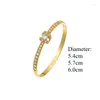 Link Bracelets Advanced 24K Gold Plating Charm Shiny Zircon Gilding Bangle For Women Girl Fashion Pave CZ Jewelry Nobility Bracelet