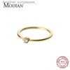Band Rings Modian HOT Sale 925 Sterling Silver Luminous Clear CZ Slim Stackable Finger Ring for women Fashion Party Fine Jewelry 2020 YearL231201