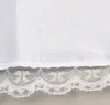 Lenço de algodão puro feito à mão lenço branco puro pequeno lenço de renda diy lenço de renda 23*25cm