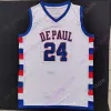 DePaul Blue Demons Basketball Jersey NCAA College Mark Aguirre Javon Freeman-Liberty David Jones Brandon Johnson Mikan Cummings Strickland R