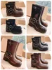 2024 moda de invierno nuevos zapatos de mujer botas de mujer de Color sólido de cuero Vintage nuevas botas Martin de alta calidad