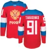 Maglie Team Russia Coppa del mondo di hockey 2016 8 Alex Ovechkin 72 Artemi Panarin 91 Vladimir Tarasenko 71 Evgeni Malkin 13 Pavel Datsyuk Economici