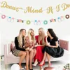 Party Decoratie Donut Bruids Douche Decor Donut Mind If I Do Banner Zoete Bloemen Roze Teal Ring Garland Vrijgezellin