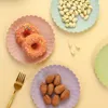 Tabaklar plastik atıştırmalık kek tabak yemek masası disk ev mutfak tükürük kemik yemeği yaratıcı tepsi aile küçük