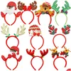 Decorazioni natalizie Fasce Copricapo natalizio assortiti Babbo Natale Corna di renna Pupazzo di neve Fascia per capelli per accessori per feste Costume Dhcxr