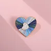 Brooches Heart Shape Turntable Enamel Pin Lapel Funny Self Care Today Mood Compass Love Custom Metal Brooch Badges Gifts For Friends