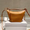 Messenger Bag Hobo Shoulder Bags Women Crossbody Purse Cowhide Handbag Fashion Genuine Leather Classic Letters Lady Bag Removable Strap Zipper Open