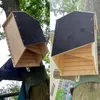 Gaiolas para pássaros, abrigo ao ar livre para morcego, caixa de habitat de madeira, casa reutilizável, decoração de madeira, ninho de hibernação 231201