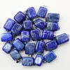 Pendentif colliers en gros Lapis Lazuli Agate cristal pierre naturelle pour la fabrication de bijoux collier Chakra pendentifs bricolage 20 pcs/lot