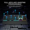 Keyboards AULA F2088 Mechanical Gaming Keyboard Anti-ghosting 104 Brown Blue Switch Wired Mixed Backlight Keyboard for Game Laptop PC 231130