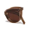 Sunglasses Women's Fashion Folding Brand Designer Polarized Glasses Oval Lady Retro UV400 Protect