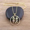 Pendant Necklaces Nidin Trendy Boy And Girl Necklace Copper CZ Crystal Stone Heart Mom Gift Family Jewelry For Mother's Day