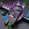 Keyboard Mouse Combos USB Computer Wired Gaming Glow Mute Office Universal PC Gamer Laptop Accessories 231130