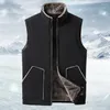 Gilet da uomo 2024 Autunno Inverno Del Collare Del Basamento Senza Maniche Cappotti Maschili Casual di Spessore Caldo Gilet Da Uomo All'aperto Gilet di Colore Solido D644