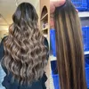 Highest Quality Human Hair Weft Virgin European Balayage Ombre Genius Mini Weft Hair Extensions