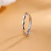 Klusterringar europeiska s925 sterling silver cz enkel geometri par finger ring för kvinnor män födelsedagsfest bröllop gåva smycken
