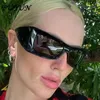 Sonnenbrille Y2K Punk für Damen und Herren Sport Rechteck 2023 Steam Fashion Augenmaske UV400