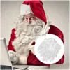 Juldekorationer dekoration Santa Claus Beard Simated White Wig Diy Ornament Xmas Cosplay Prop Year Party Decor Supplies Drop Dhkwo