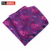 Noeuds papillon 25 25 cm marée polyester fleur de prunier mouchoir de poche carré pour homme d'affaires costume de mariage accessoires en gros