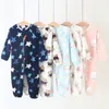 Rompers Baby Pajamas For Boys Girls Thick Warm Autumn Child Flannel Animal Onesie Jumpsuit Winter Kids Cartoon Blanket Sleepwear 231201