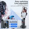 Stabilisatorer P02 360 Rotation Gimbal Stabilizer Följ Selfie Desktop Face Tracking för Tiktok Smartphone Live With Remote Shutter 231130
