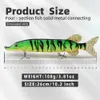 Przynęty przynęty 260 mm 108g 4-segmentalne życie realistyczne wędkarstwo przynęta wielokrotnie wyartykułowana 8-segment szczupła piżma pływacka crankbait twarda ryba 231130