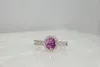 Cluster Rings SFL2023 Solid Real 18K Gold Natural Pink Sapphire 1.18ct Padparadscha Gemstones Diamonds Stones Kvinnors fina smycken