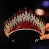 Fermagli per capelli Itacazzo Copricapo da sposa con una corona rossa da donna di fascia alta e diademi classici