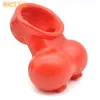 Neue Chaste Bird Männlicher Penis Hodensack Ring Sleeve Cock Cage Cockringe Verzögerung Sexy Spielzeug für Männer Ring Hammer Ball Stretcher A325