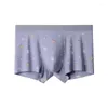 Underpants Men's Underwear High Quality Modal Material Printed Flat Corner Pants Mid Waist Breathable Quadrangle For Men