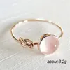 Cluster Ringen Huitan Romantisch Rose Goud Kleur Ring Vrouwen Solitaire Roze Steen Prinses Party Vinger Accessoires Mode-sieraden Leuk Cadeau