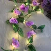 Stringhe 2.3M Foglia Artificiale Ghirlanda di Fiori Fata Vacanza 2M LED String Ligh Per La Casa Camera Da Letto Muro di Nozze Decorazione del Patio Dropshippin