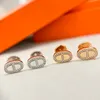 O Maillon Pendientes charm H para mujer diseñador pareja plata 925 diamante T0P contador más alto Materiales Avanzados tamaño europeo cristal 002