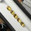 TBJ Doğal Brezilya Citrine Oval Cut6 8 mm Yaklaşık 1ct Yukarı Citrine Gevşek Taş Taşları 925Silver Takı Doğal Taş H1241A