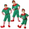 Familjsmatchande kläder Julfamilj Matchande kläder Green Elf Santa Claus Fancy Dress Strumps Shoes Set For Year Xmas Family Looks Clothes 231130