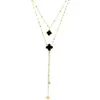 17km moda multi camada bloqueio retrato pingentes necklac para mulheres ouro metal chave coração colar dign jóias gift290z2594