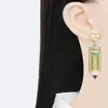 Boucles d'oreilles pendantes créatives en cristal strass, pendentif crayon de personnalité, longue goutte pour femmes, bijoux de luxe, cadeaux