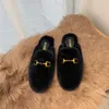 Slippers Hairy Slippers Women Wear Autumn/winter Mueller Shoes Net Red Lazy Shoes Flats Rabbit Hair Bag Head Half Fur Slippers 231130