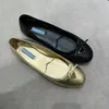 Designers sapatos mulheres nappa bailarinas sapatos de couro de luxo moda macio acolchoado mocassins ao ar livre sapatos casuais planos tamanho 35-41