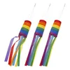 Garden Decorations LGBT Pride Gay Wind Sock Flag Rainbow Windsock Streamer Lawn Measurement Direction Outdoor Use Aviation Bag 60cm