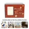 Storage Bottles Jars Po Frame Cremation Urns Ashes Box Wooden Memorial Keepsake Cat Memory Funerary Caskets Supplies 231201