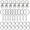 70 stks/partij Swivel Karabijnhaak Sleutelhangers Met Ketting Jump Connectors Voor DIY Sleutelhanger Lanyard Sieraden Maken Accessoires Kits